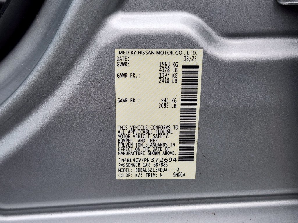 2023 Nissan Altima 2.5 SR