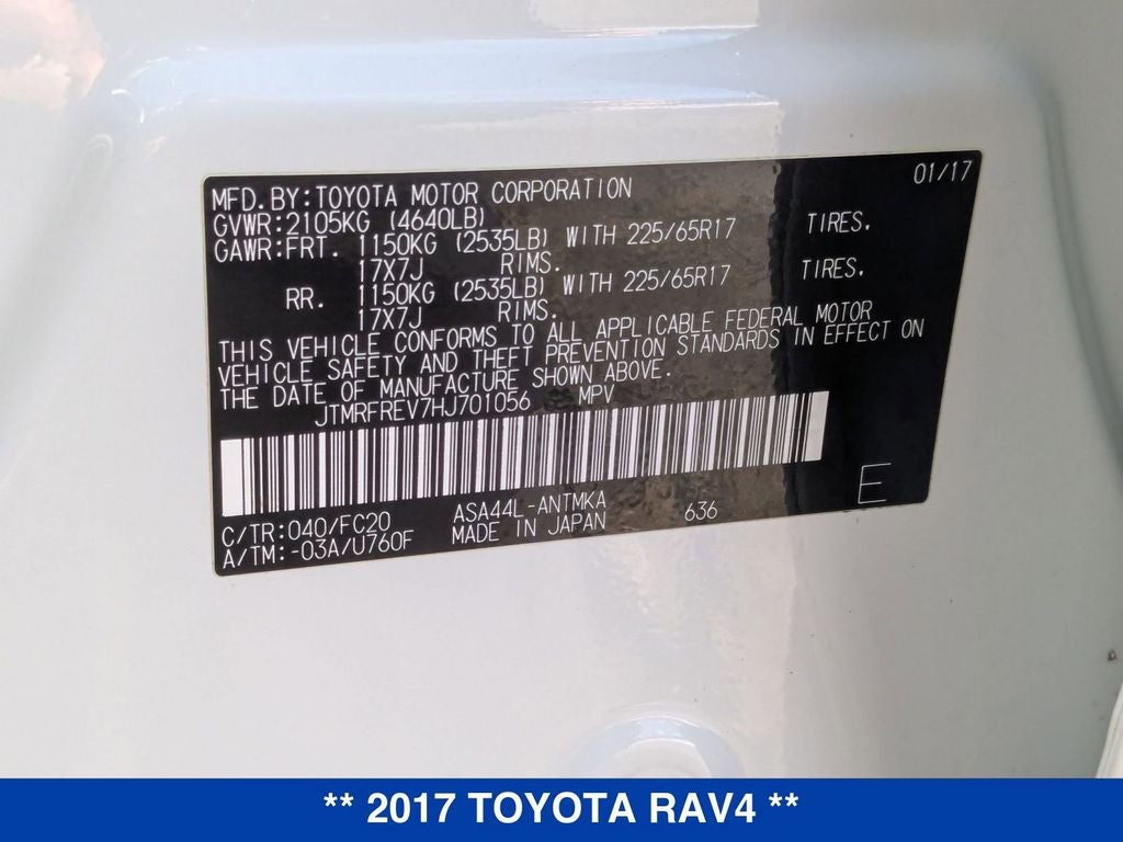 2017 Toyota RAV4 LE