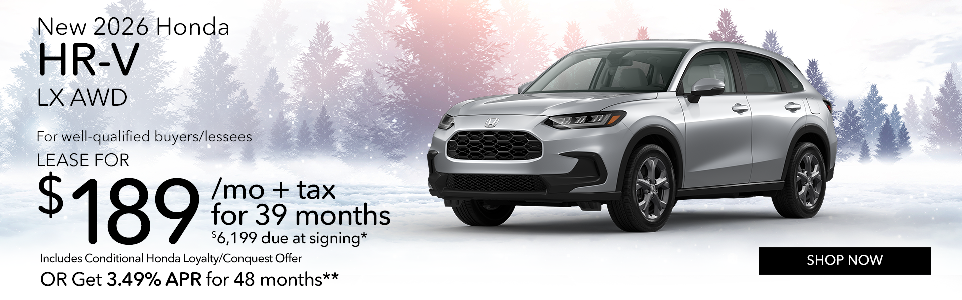 New 2026 Honda HR-V LX AWD