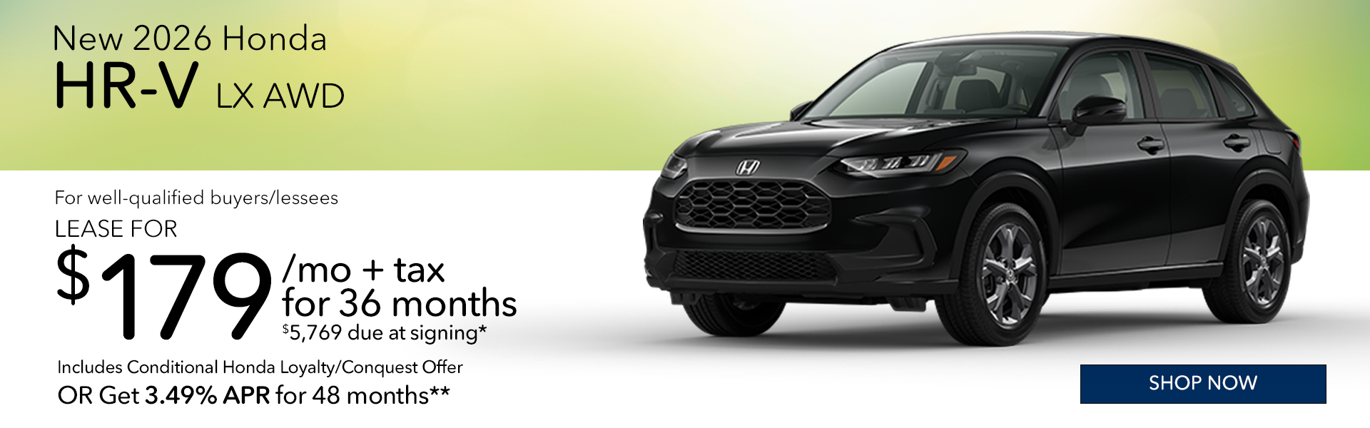 New 2026 Honda HR-V LX AWD