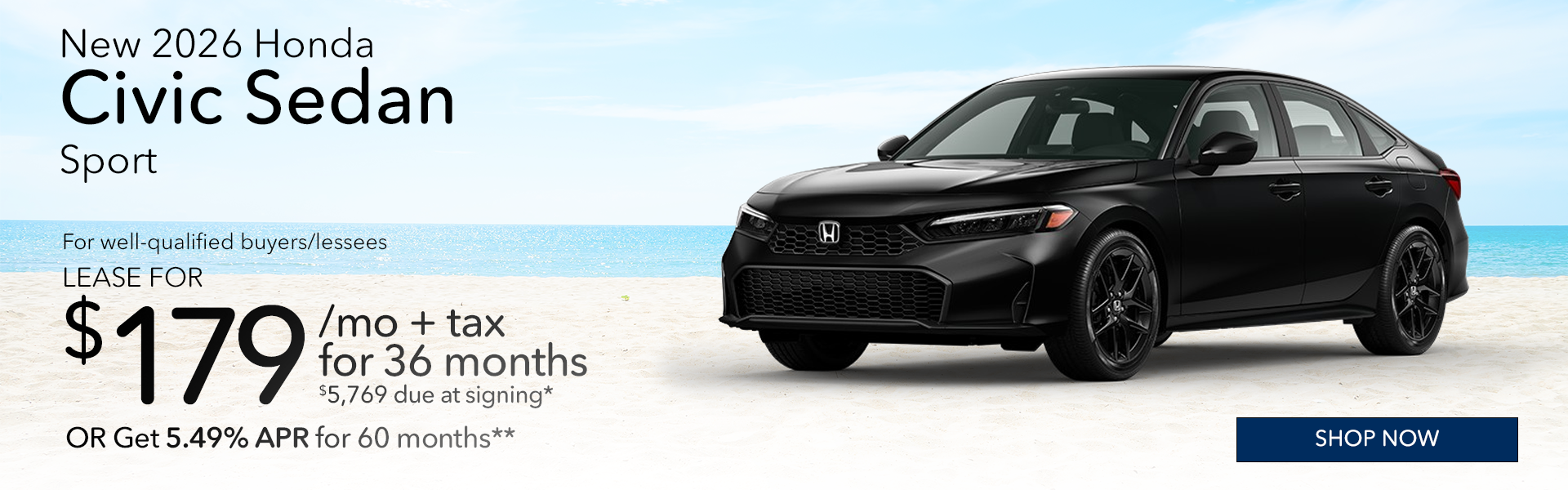 New 2026 Honda Civic Sedan Sport