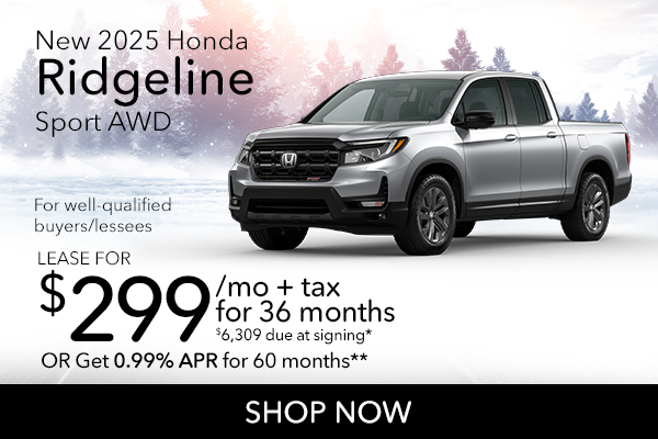 New 2025 Honda Ridgeline Sport AWD