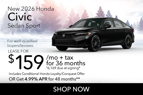New 2026 Honda Civic Sedan Sport