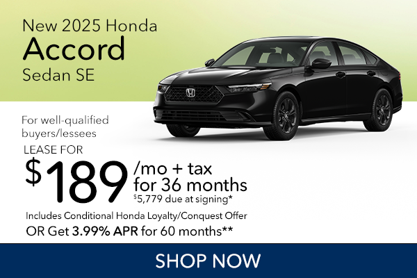 New 2025 Honda Accord Sedan SE