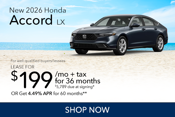 New 2026 Honda Accord LX